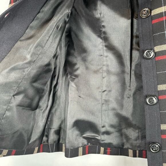 Vintage Pendleton 100% Virgin Wool Plaid Botton Front Mock Neck Jacket Size 6 - Picture 11 of 16